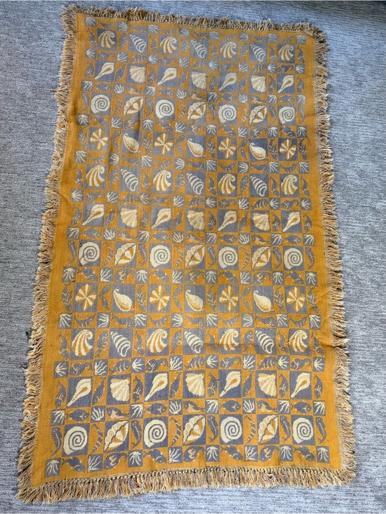 Other - Coastal Seashell Fish Woven Tapestry Throw Blanket 40 x 65